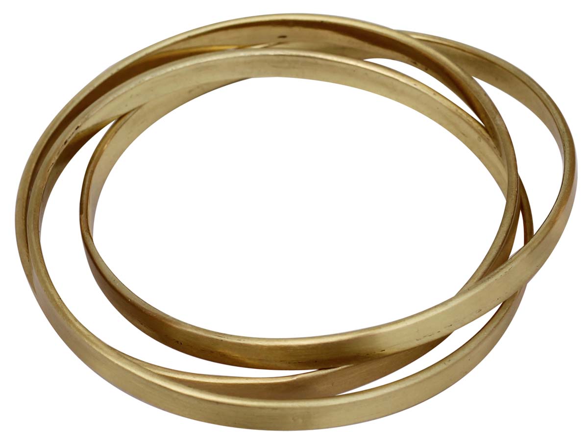 Wholesale Bracelets & Bangles – Set of 3 Bangles – Cast in Brass – Matte Brass Finish - Unique Fashionable Jewelry Collection for Women/Teens